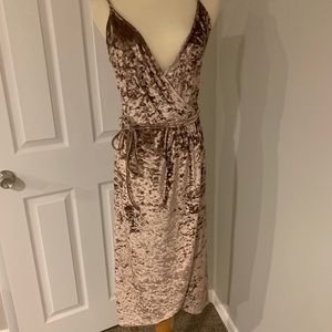Design Lab Crushed Velvet Wrap Dress